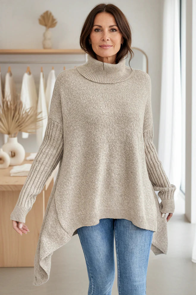 BRIGITTE – LONG TURTLENECK SWEATER