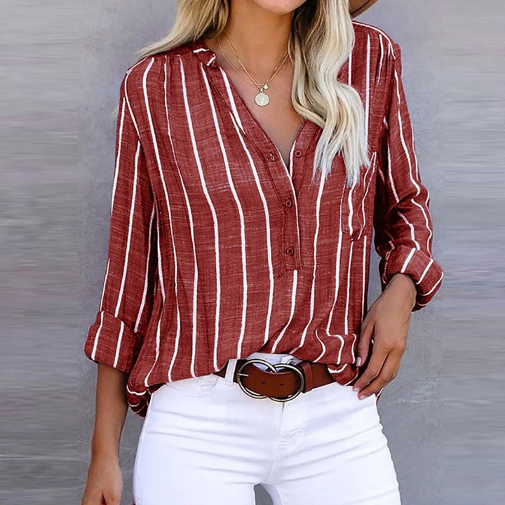 MAELA - STRIPED CASUAL SHIRT