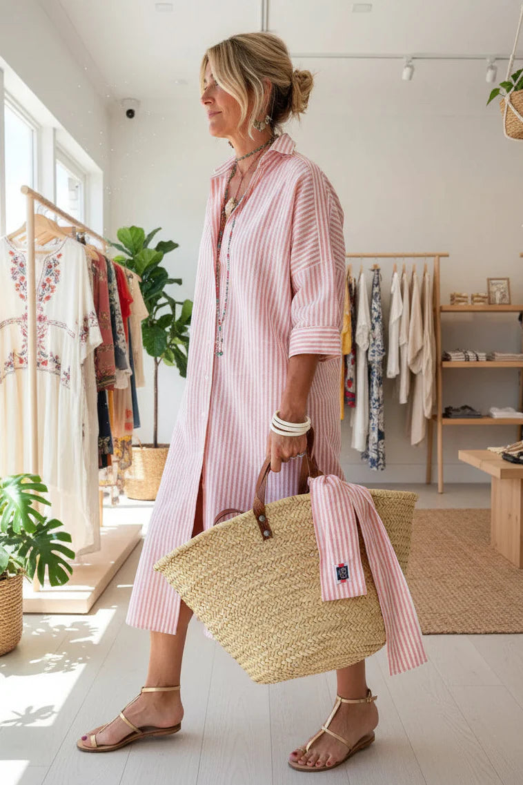 ELLE - STRIPED DRESS SHIRT