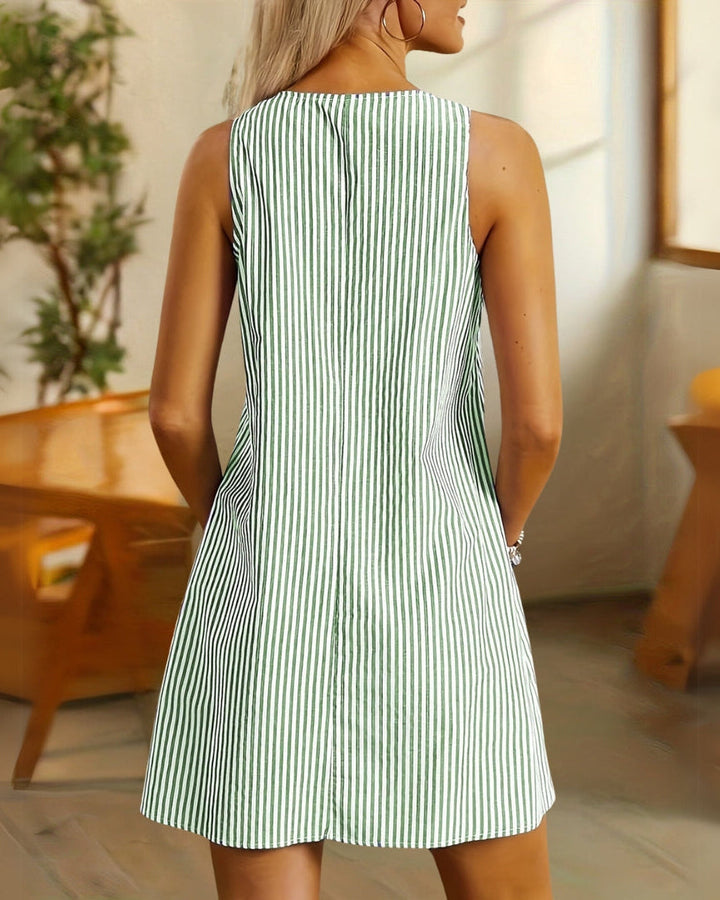 LIMA - SLEEVELESS STRIPED DRESS