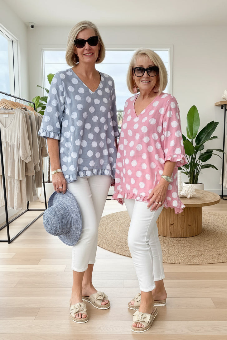 MARINA - PRINTED VINTAGE TOP