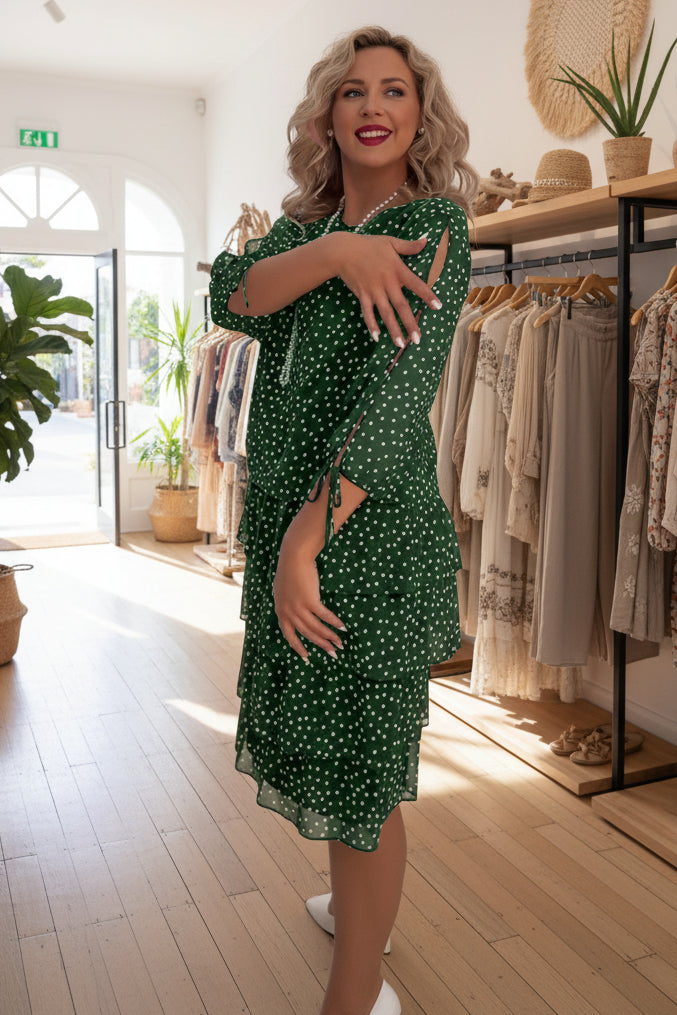 ZOZE - ELEGANT DRESS WITH PRINT