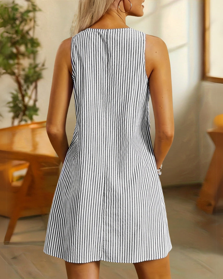 LIMA - SLEEVELESS STRIPED DRESS