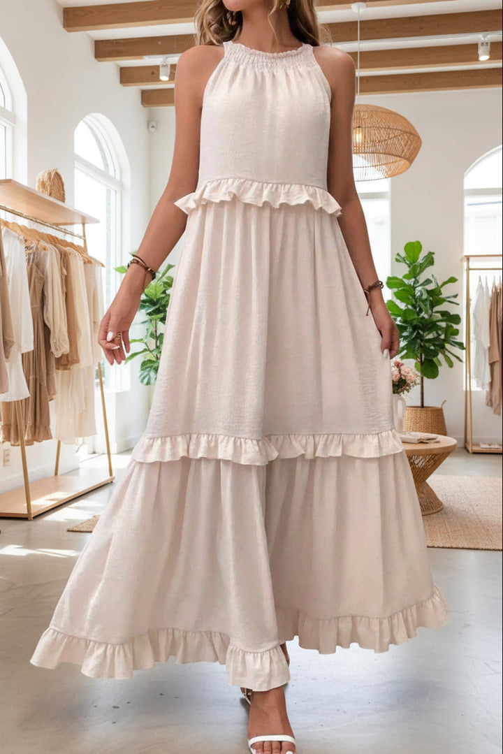 GAIA - RUFFLE MAXI DRESS