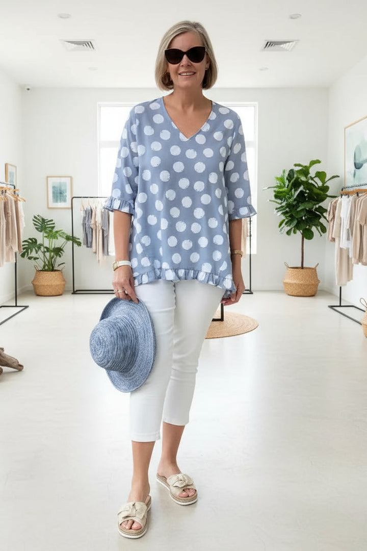 MARINA - PRINTED VINTAGE TOP