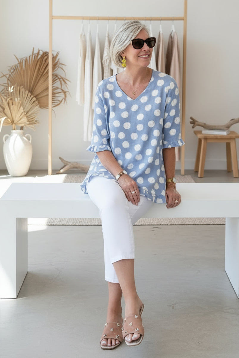 MARINA - PRINTED VINTAGE TOP