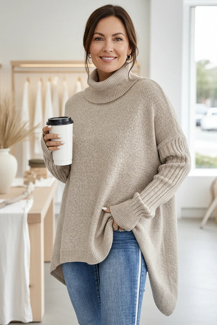 BRIGITTE – LONG TURTLENECK SWEATER