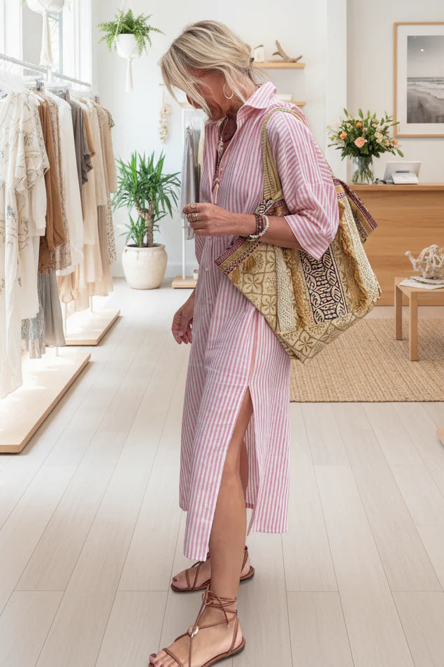 ELLE - STRIPED DRESS SHIRT