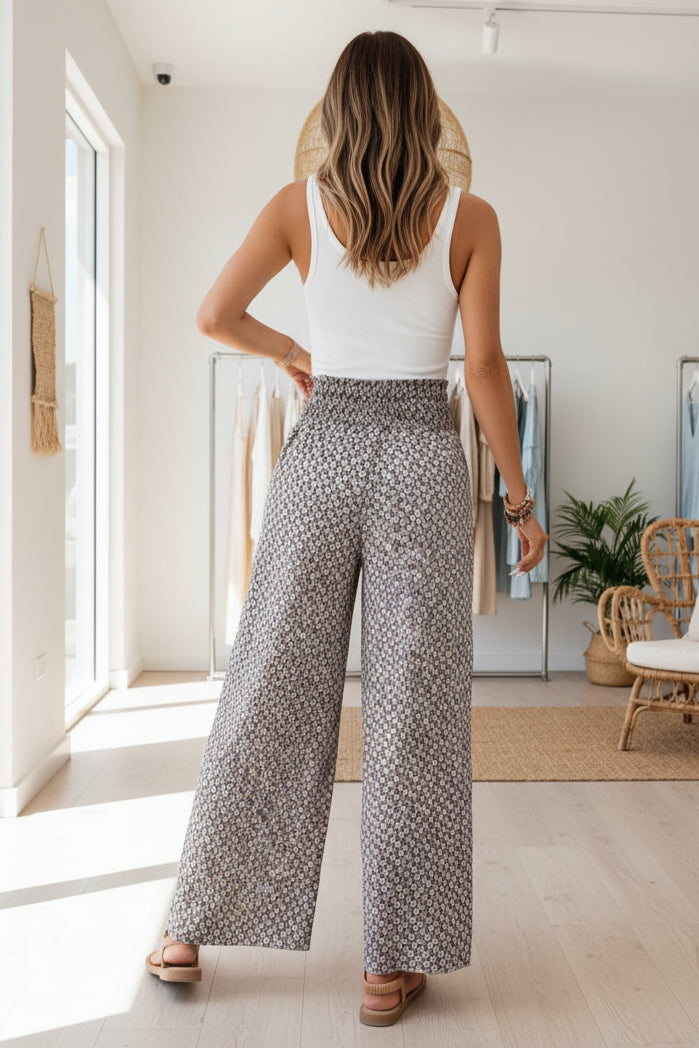 TEAGAN - WIDE-LEG LEISURE PANTS