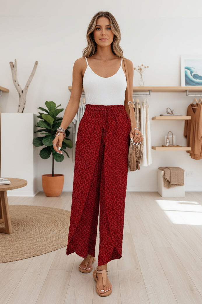 TEAGAN - WIDE-LEG LEISURE PANTS