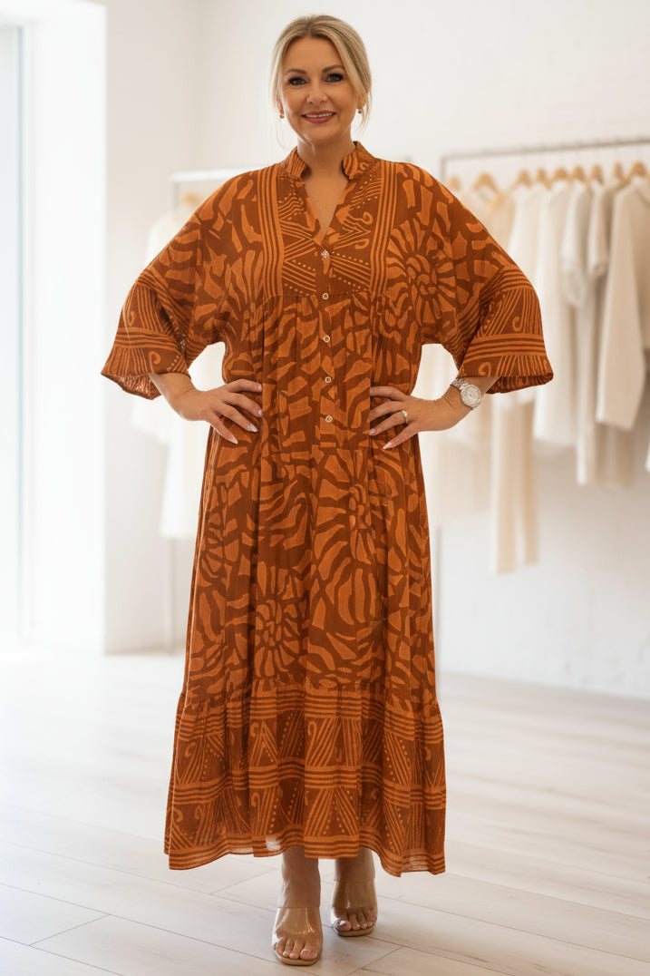 SANDRA - PRINTED LOOSE DRESS