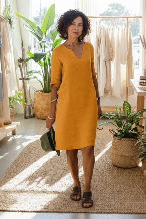 ELEANOR - TIMELESS V-NECK DRESS