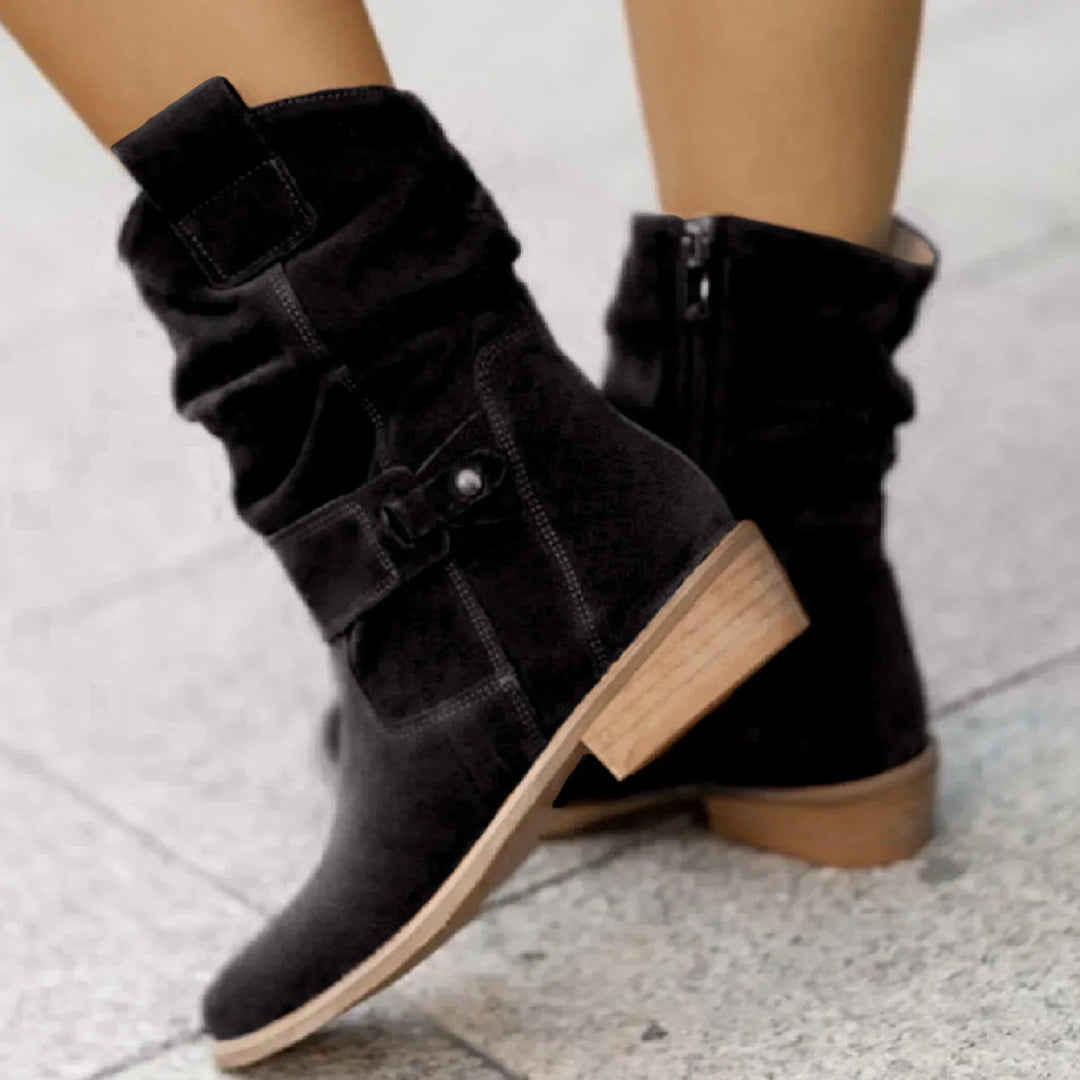 SCARLETT - RELAXED LOW-HEELED BOOTS