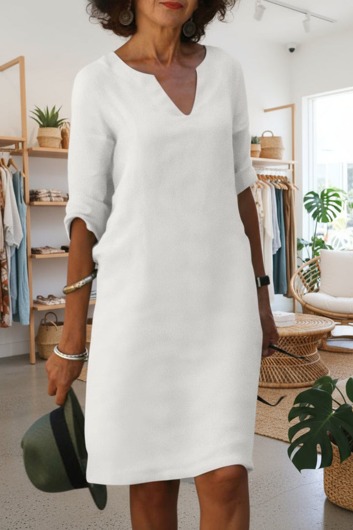 ELEANOR - TIMELESS V-NECK DRESS