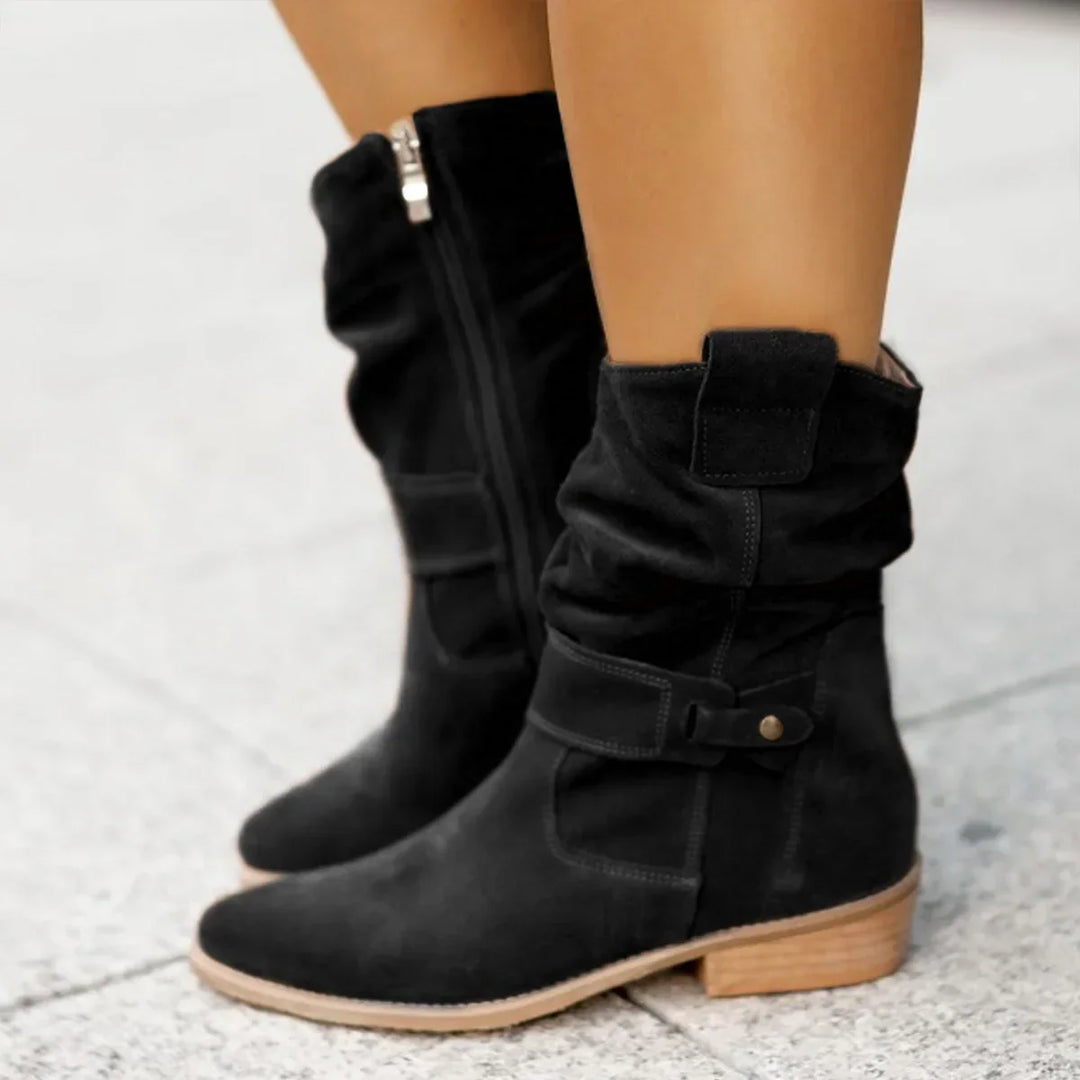 SCARLETT - RELAXED LOW-HEELED BOOTS