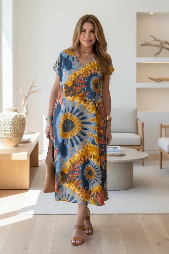 CALISTA – OCEAN SWIRL DRESS