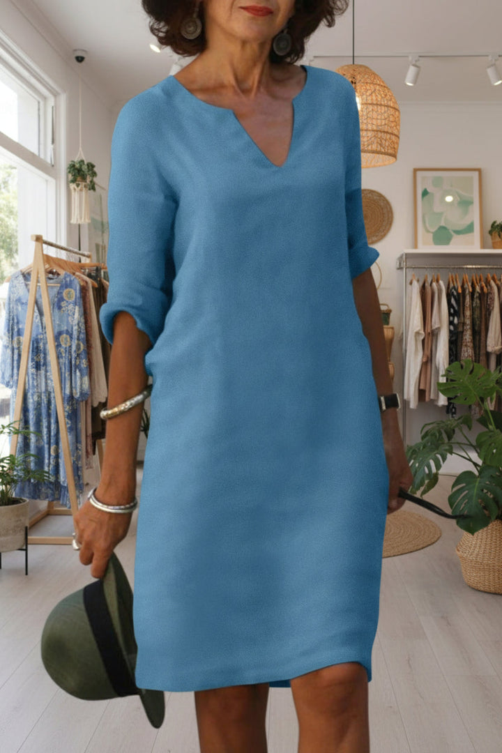 ELEANOR - TIMELESS V-NECK DRESS