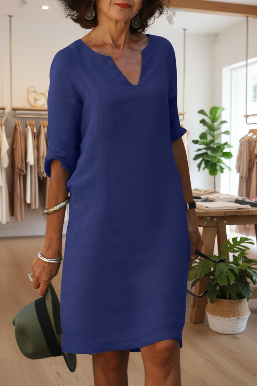 ELEANOR - TIMELESS V-NECK DRESS