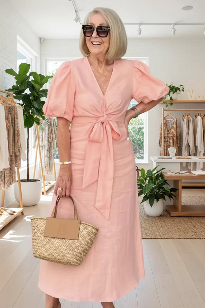 SELENA - V-NECK DRESS