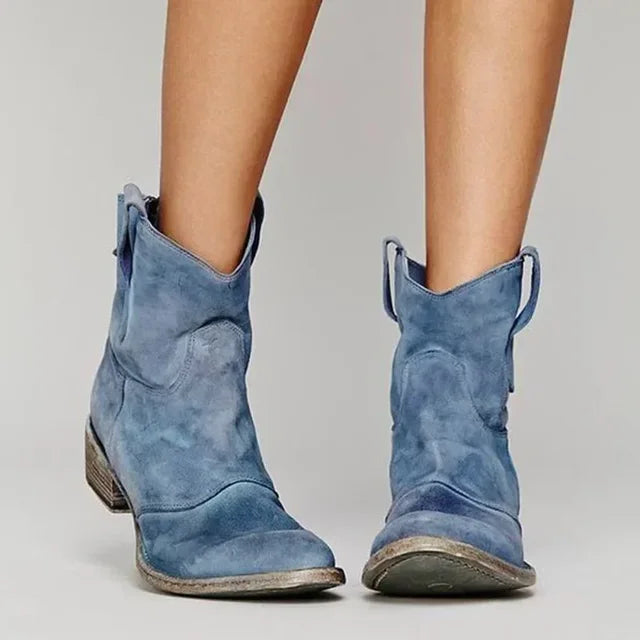 IZZY - VINTAGE COWBOY ANKLE BOOTS
