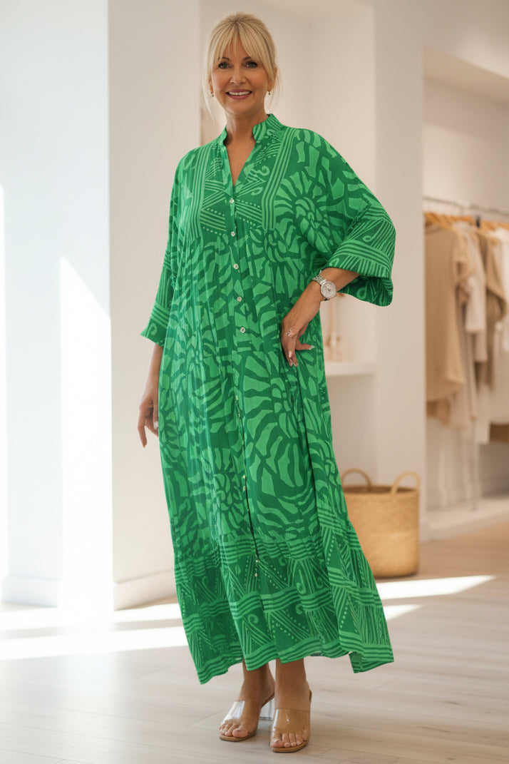 SANDRA - PRINTED LOOSE DRESS