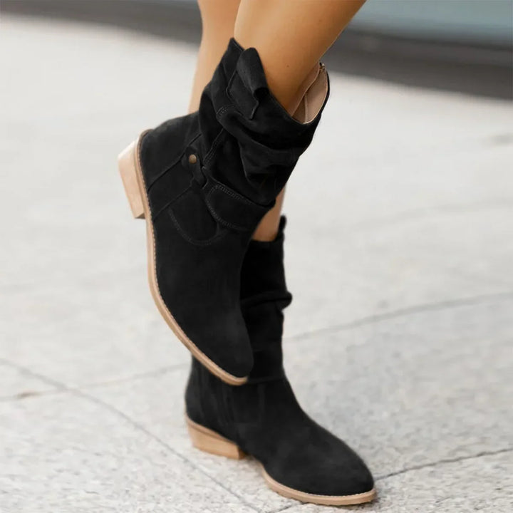 SCARLETT - RELAXED LOW-HEELED BOOTS