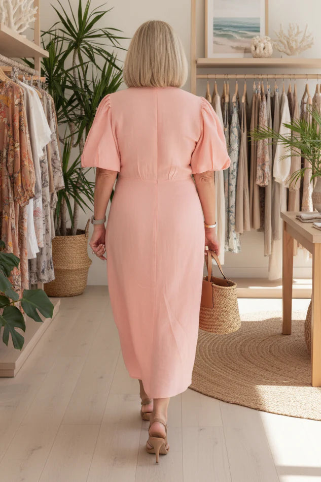 SELENA - V-NECK DRESS