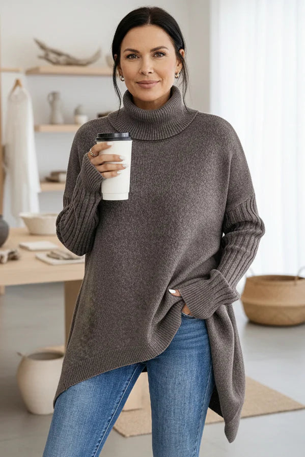 BRIGITTE – LONG TURTLENECK SWEATER