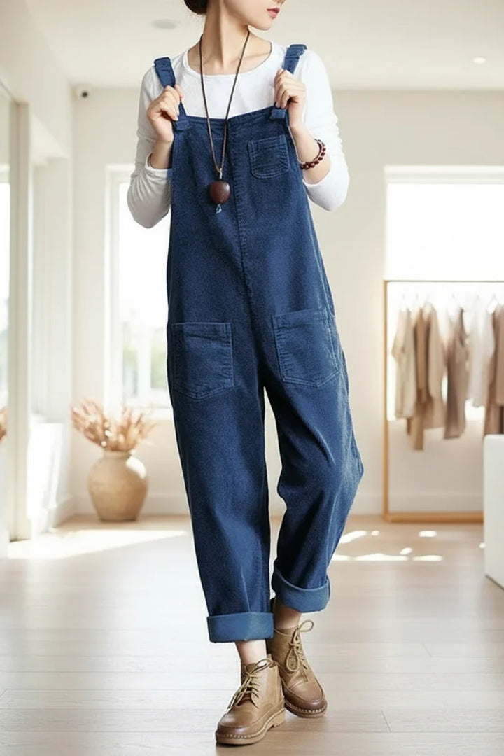 MOLLY - WIDE LEG CORDUROY OVERALLS