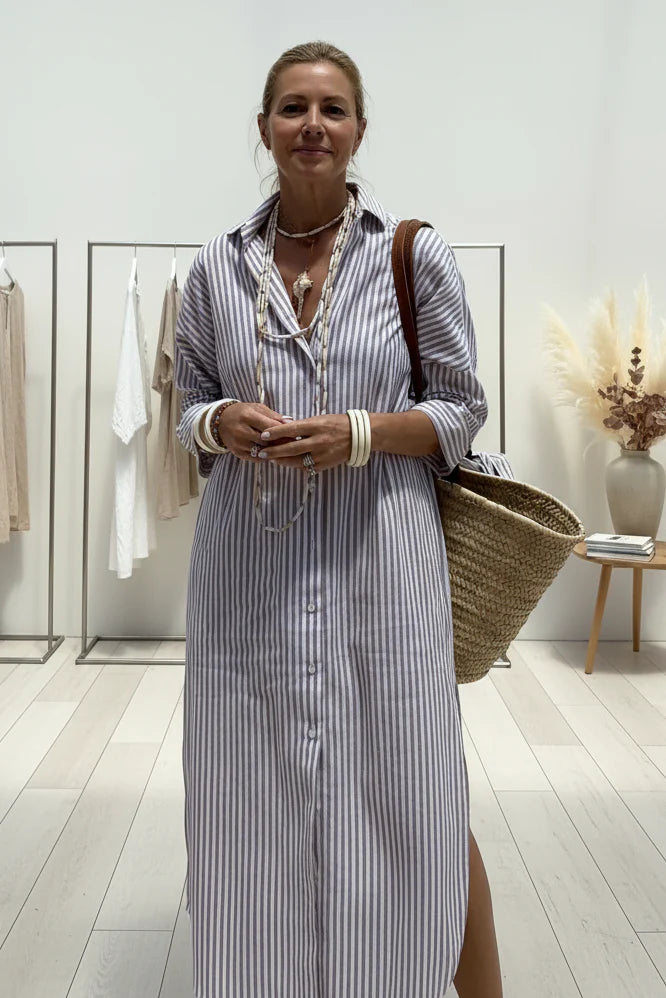 ELLE - STRIPED DRESS SHIRT