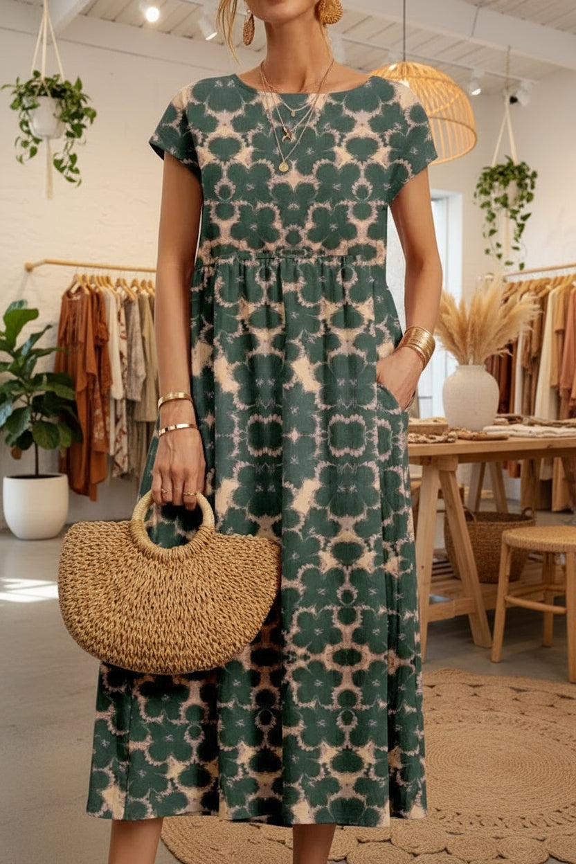 SOLE - SLIMMING ETHEREAL FLORAL DRESS