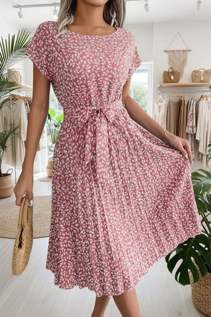 ANELE - FLORAL PLEATED DRESS