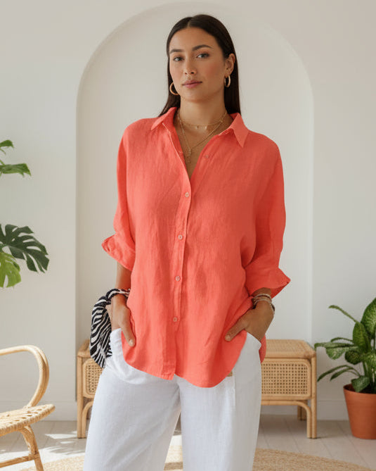 MAY - ELEGANT POLO BLOUSE