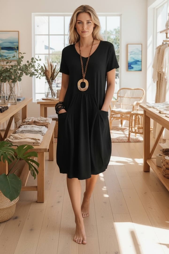 HARLOW -  DRESS WITH TUMMY COVERAGE